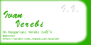 ivan verebi business card